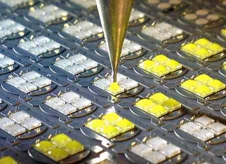 Dispensing LED encapsulation